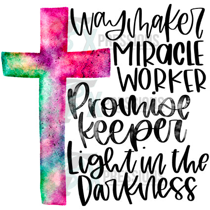 Download Waymaker Miracle worker, water color cross - 3T Xpressions