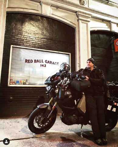 Adam Frasca at Red Ball Garage ready to begin the Cannonball Run, complete with Hippo Hands.