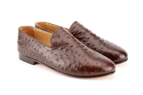 Men's Ostrich Leather Loafers