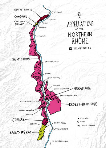 Map Northern Rhone