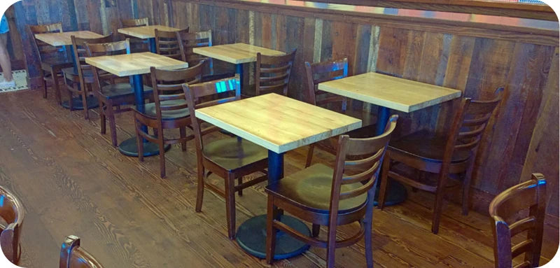 Ladderback Wood Chairs Installation