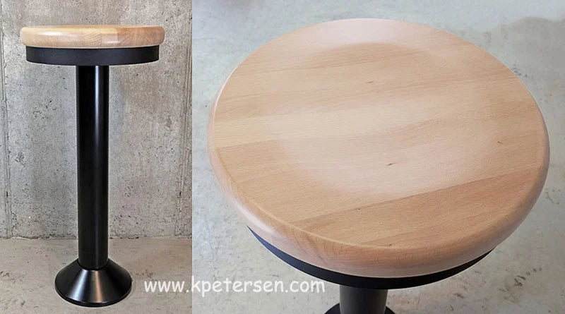 Soda Fountain Counter Stools with Solid Wood Seat