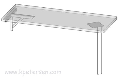 Angle Iron Industrial Table Leg Used With Cantilever Table Support