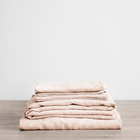 Linen Sheet Set With Pillowcases - White- CULTIVER- USA