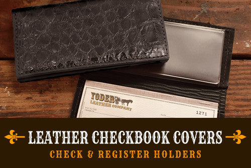 crocodile leather checkbook covers