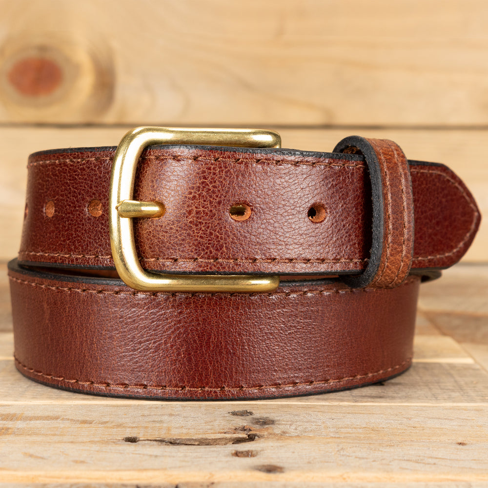 Brown Water Buffalo Casual Belt - Amish Handmade – Yoder Leather Company