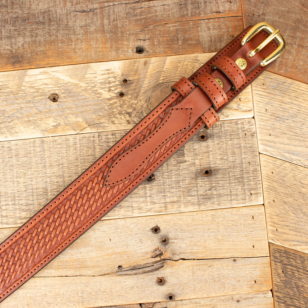 Brown Basketweave Ranger Leather Belt – Yoder Leather Company