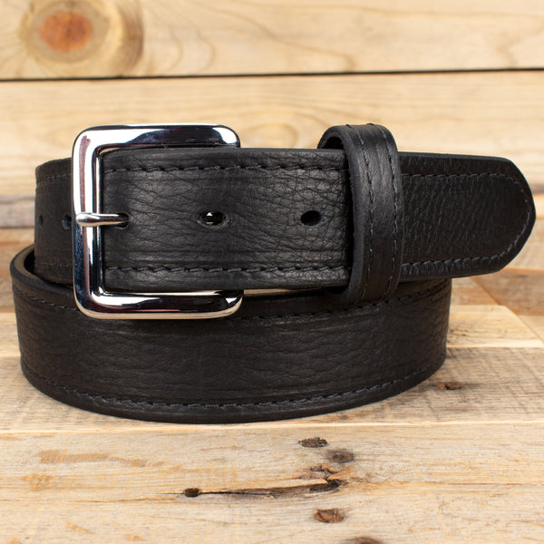 American Bison Leather Dress Belt - Amish Handmade – Yoder Leather Company