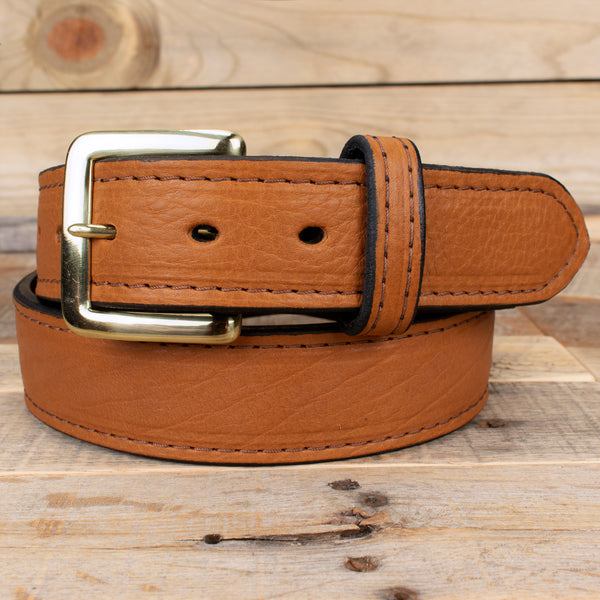 American Bison Leather Dress Belt - Amish Handmade – Yoder Leather Company