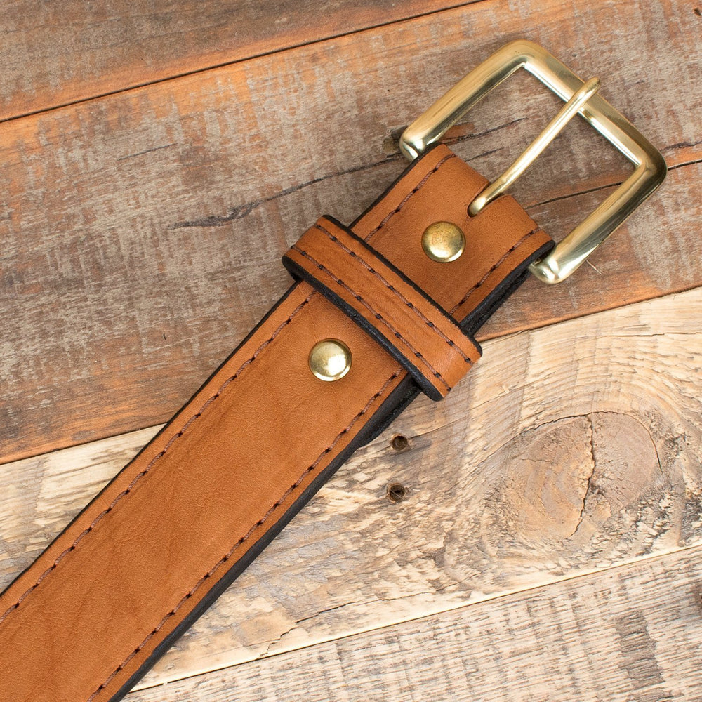 American Bison Leather Dress Belt - Amish Handmade – Yoder Leather Company