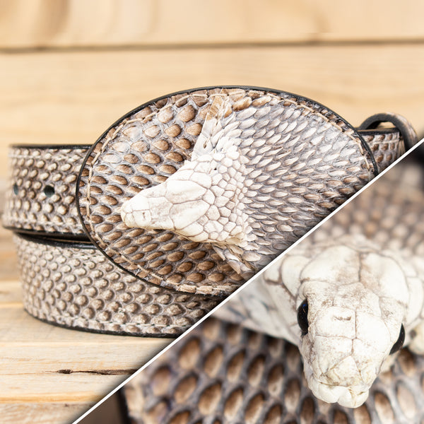 Spitting Cobra Head Snake Skin Leather Belt – Yoder Leather Company