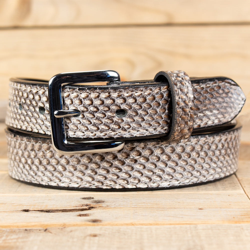 Spitting Cobra Dress Snake Skin Leather Belt Yoder Leather Company