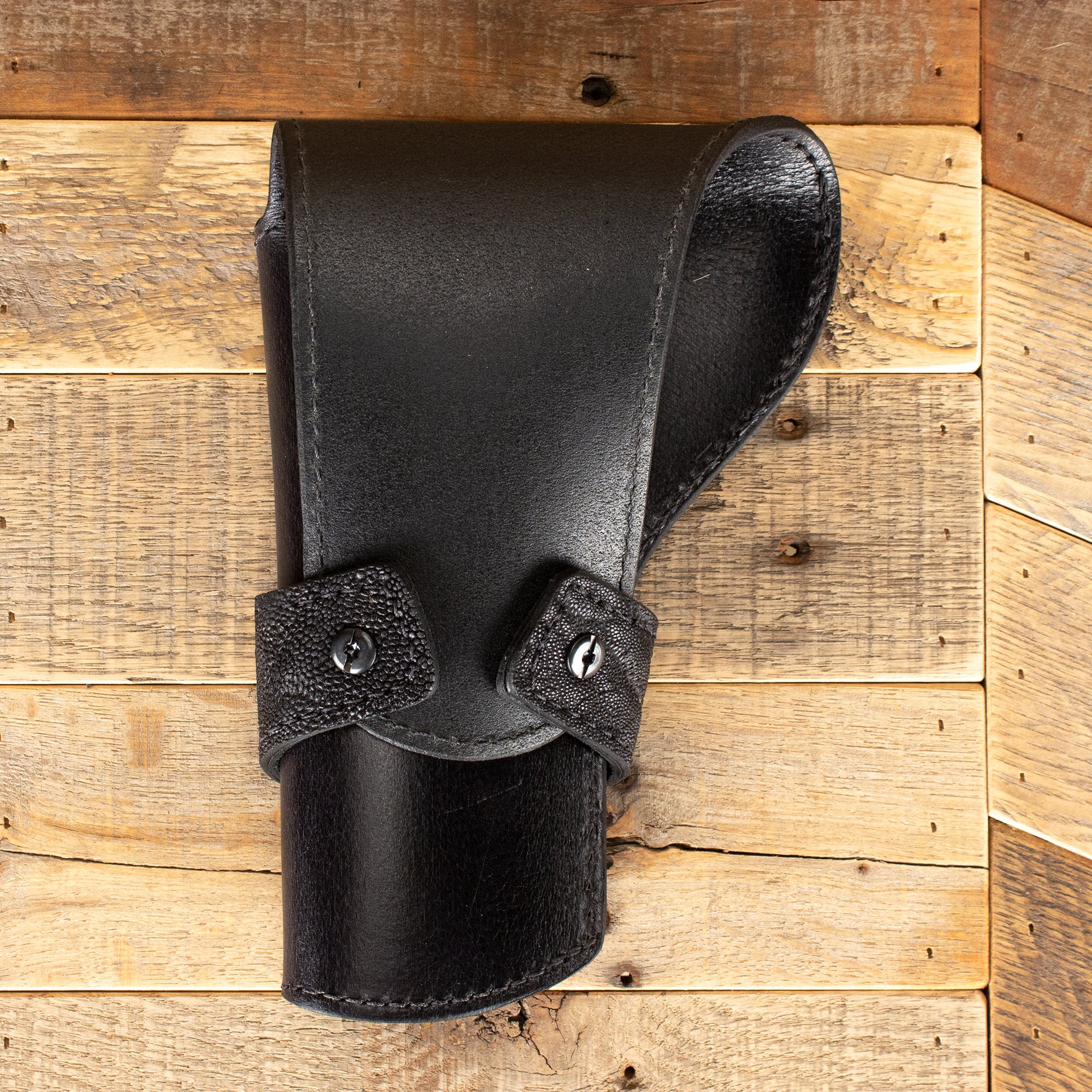 Elephant Banded Black Revolver Holster