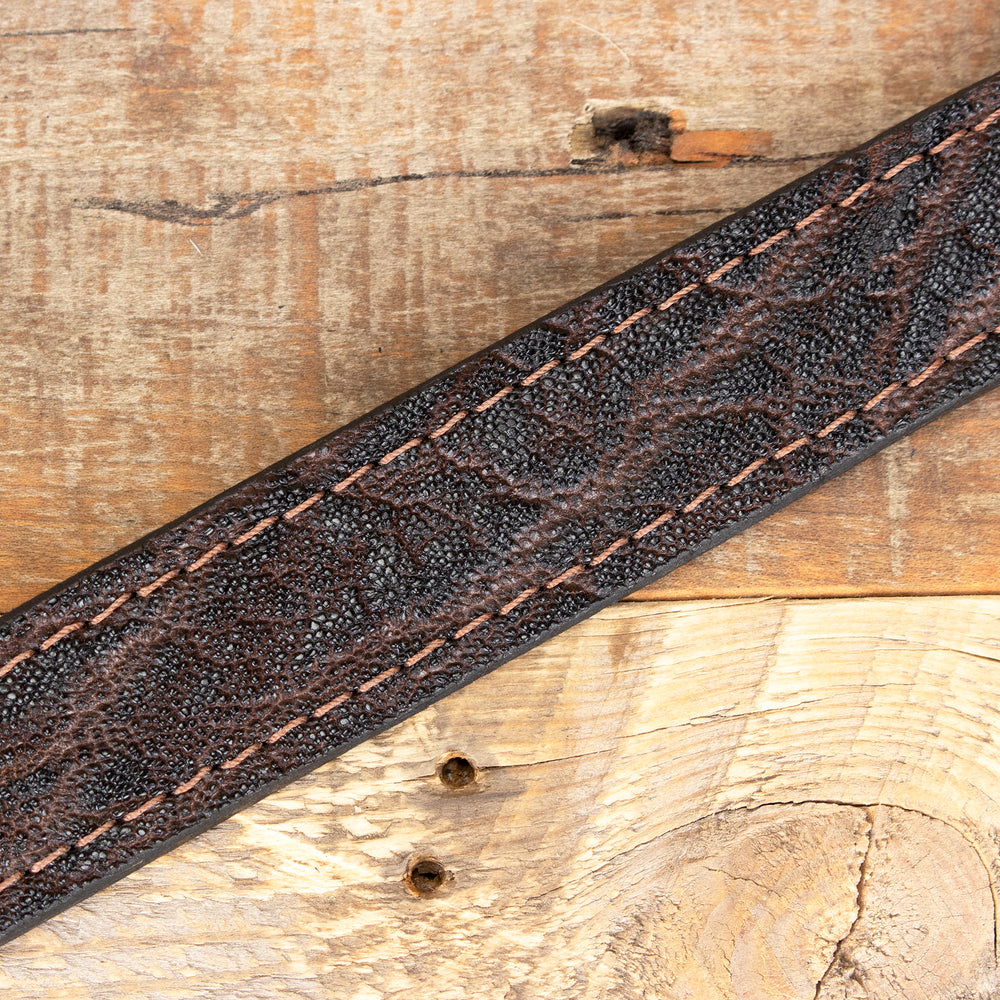 Dark Brown Elephant Hide Leather Belt – Yoder Leather Company