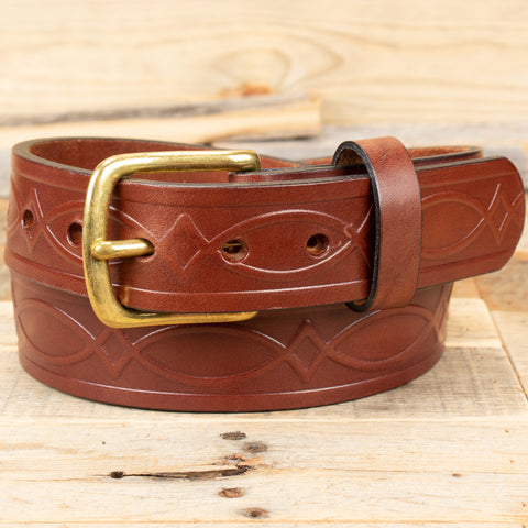 Handmade Amish Embossed Leather Belts – Yoder Leather Company