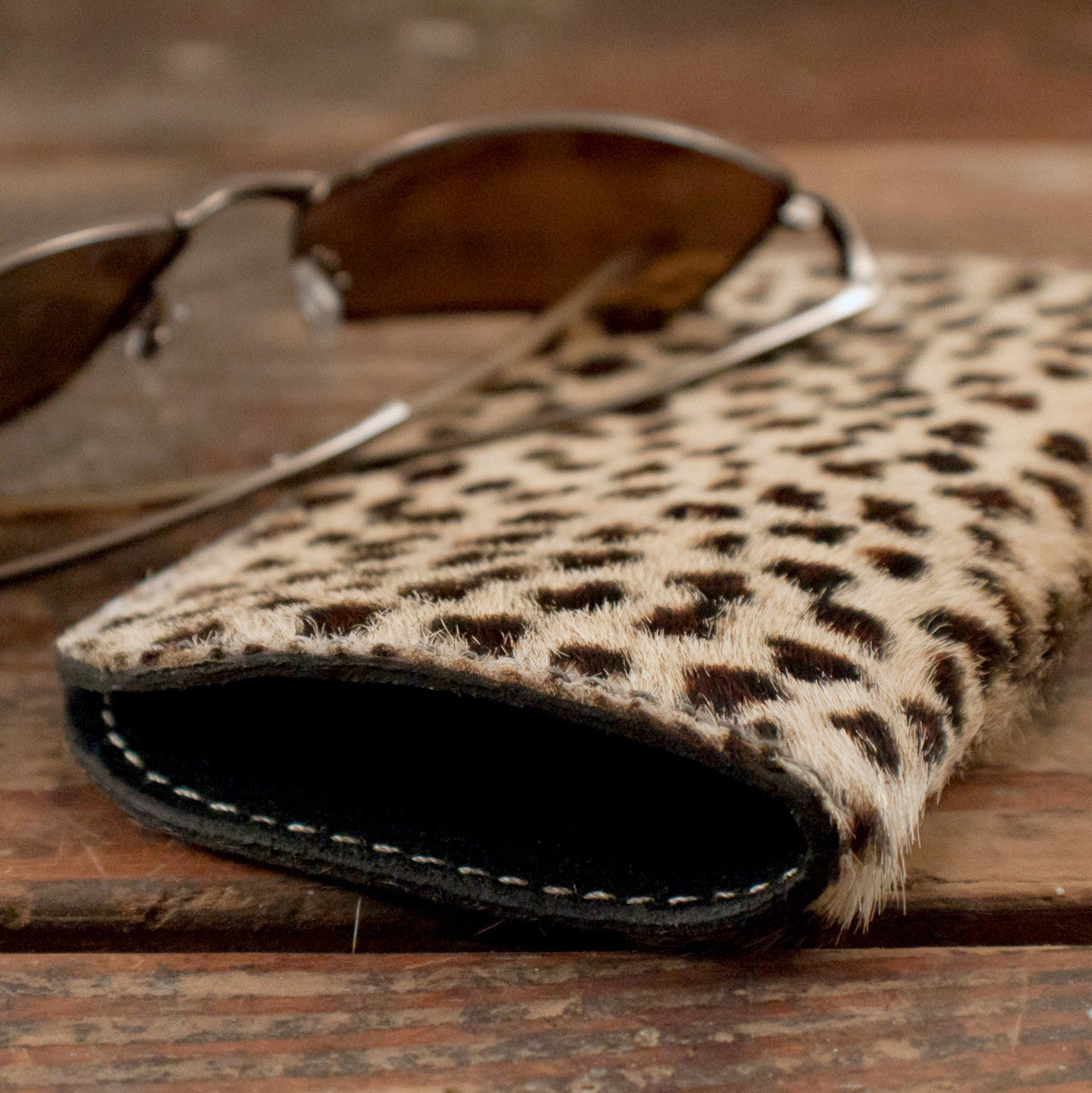 Furry Cheetah Glasses Case