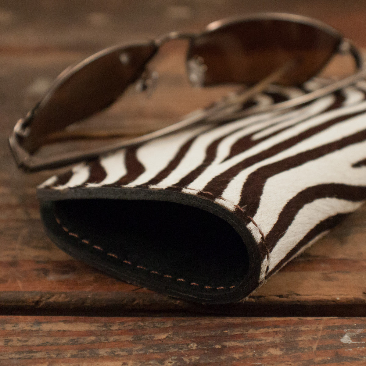 Furry Zebra Glasses Case