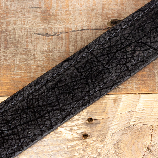 Black Hippo Leather Belt - Real Hippopotamus – Yoder Leather Company