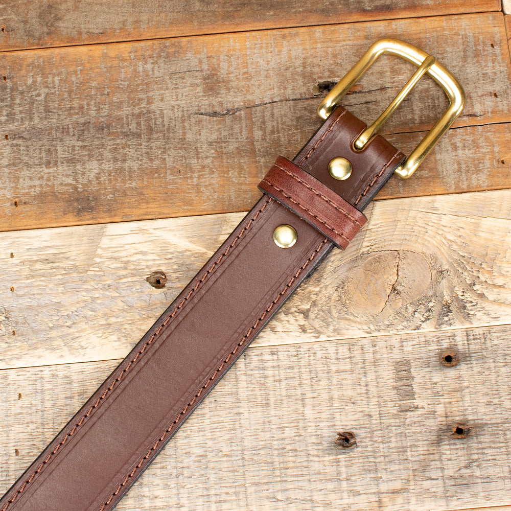 Brown Horse Hide Leather Belt - Amish Handmade – Yoder Leather Company