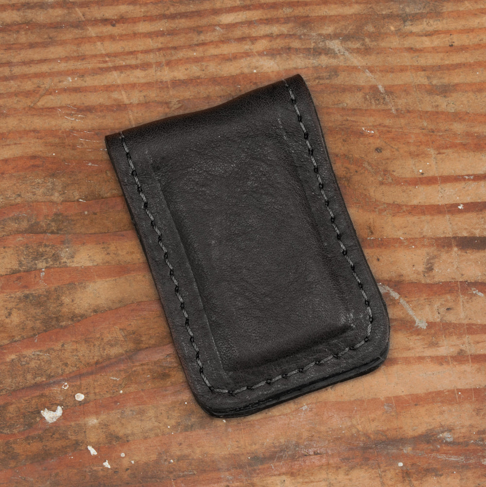 Black Bison Leather Magnetic Cash Money Clip – Yoder Leather Company