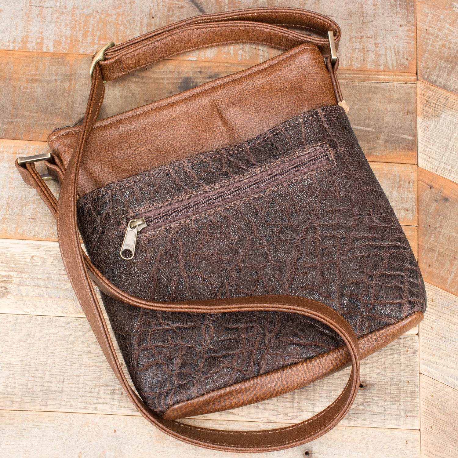 Dark Brown Leather Crossbody Elephant Leather Handbag Purse – Yoder Leather Company