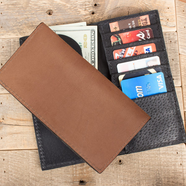 Tan Kangaroo Rodeo Checkbook Wallet – Yoder Leather Company