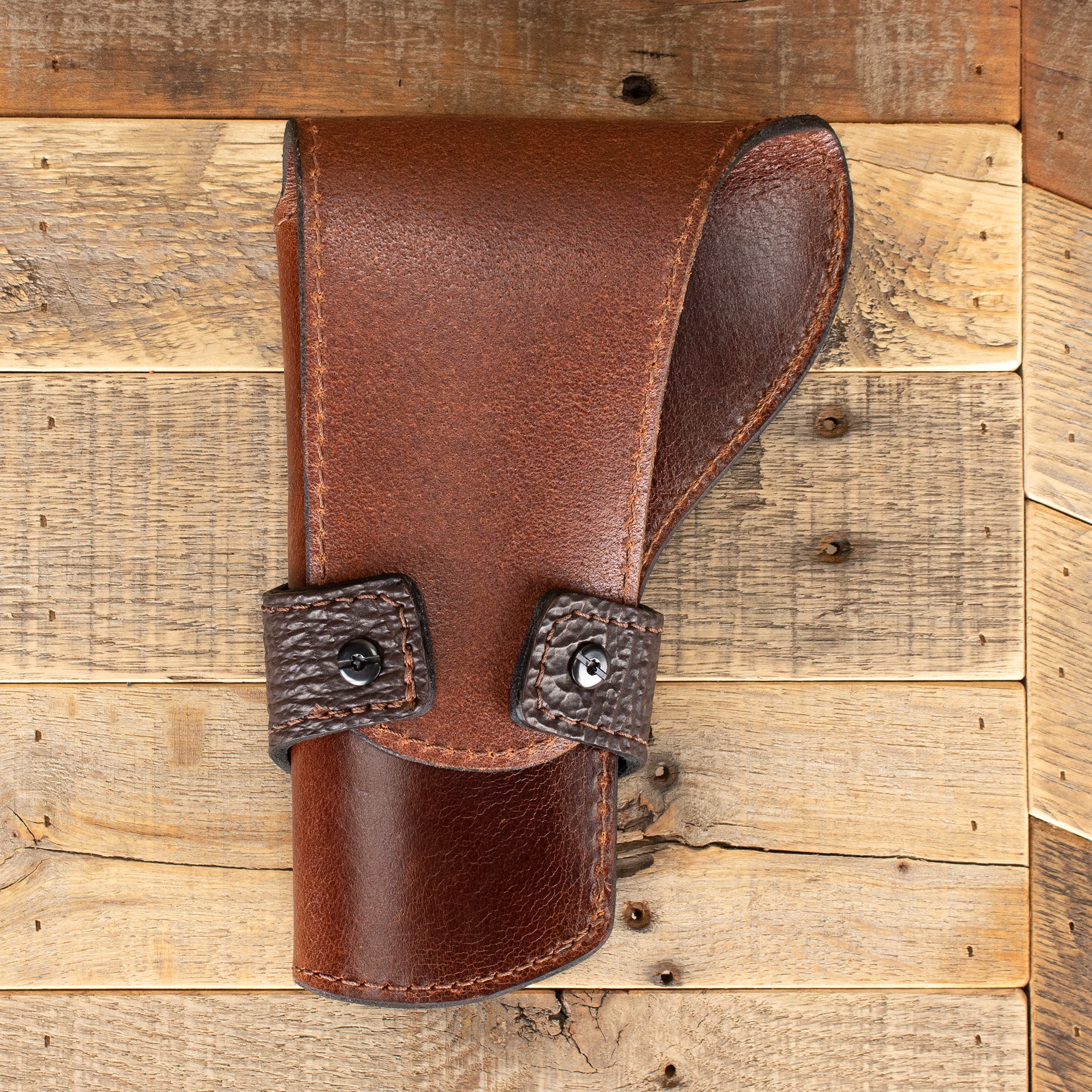 Shark Banded Brown Revolver Holster