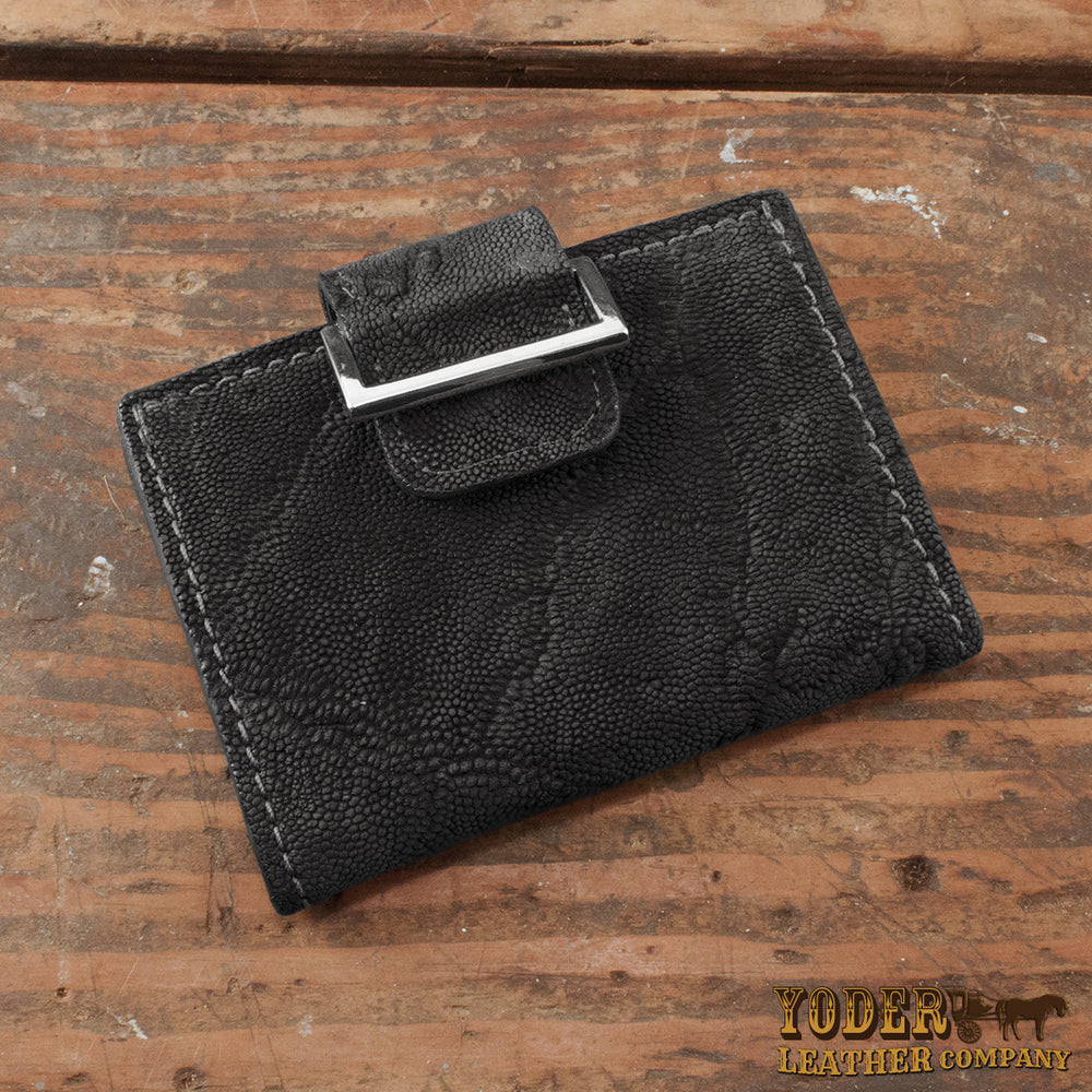 Women's Black Elephant Leather Wallet – Yoder Leather Company