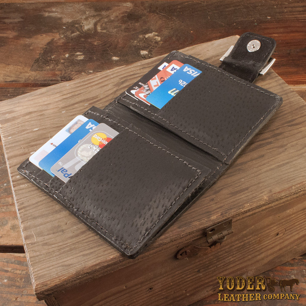 Women&#39;s Gray Elephant Leather Wallet – Yoder Leather Company