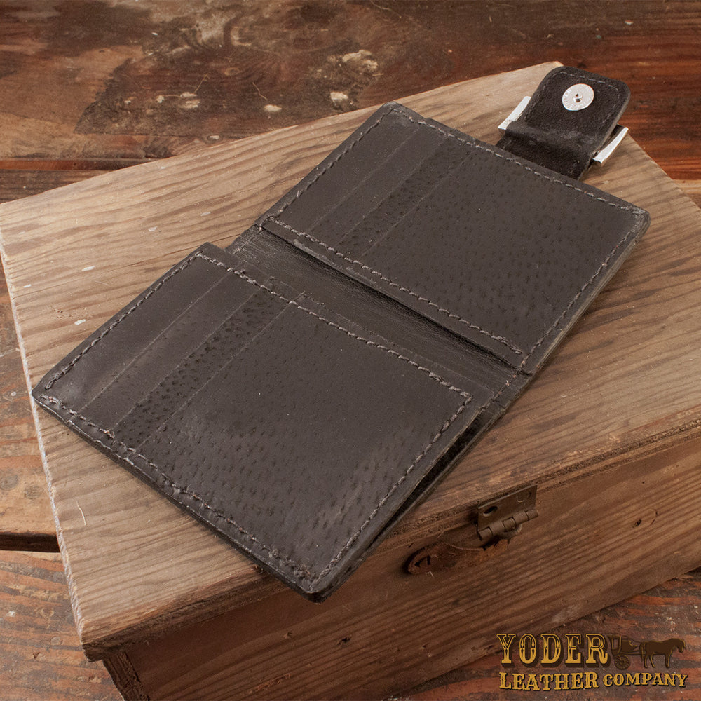Women&#39;s Gray Elephant Leather Wallet – Yoder Leather Company
