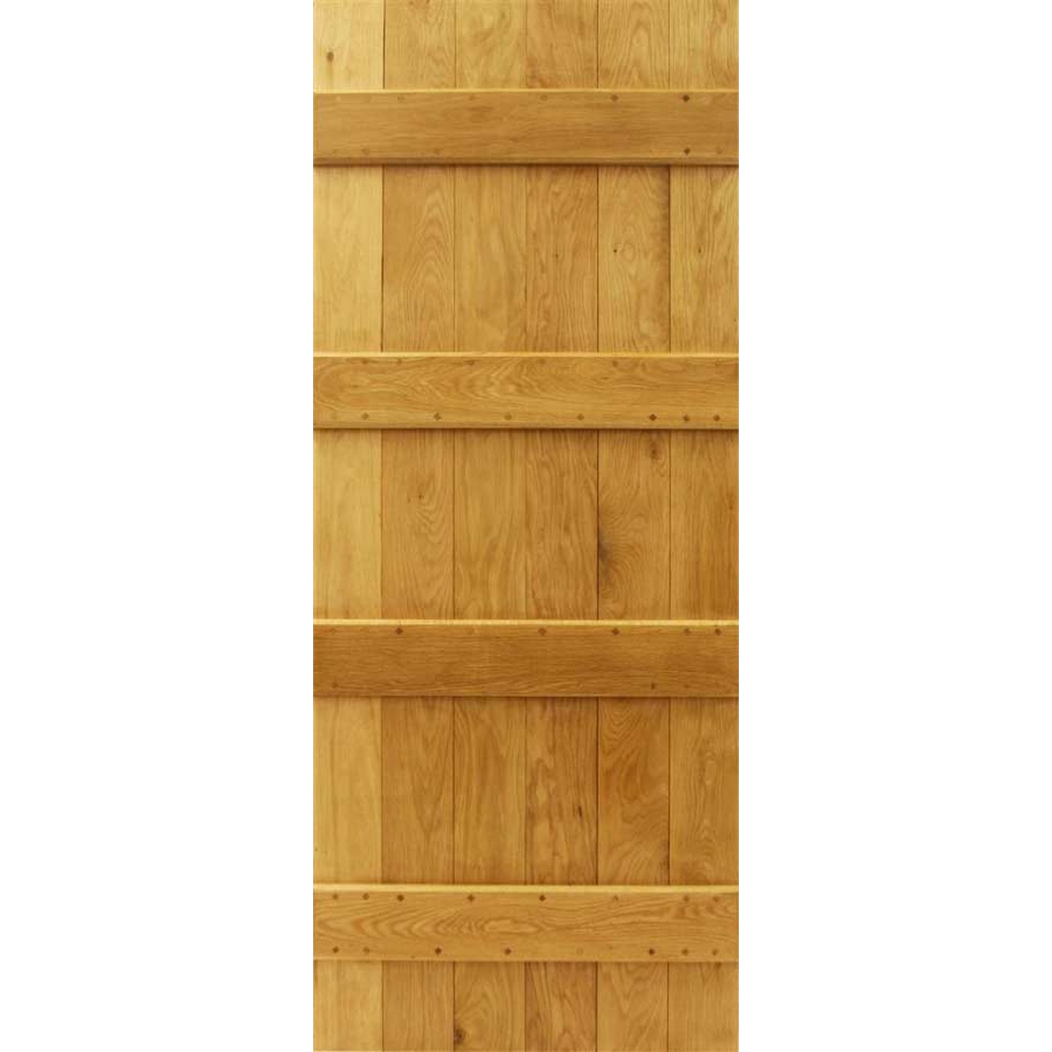 An image of Bespoke Solid Oak 4 Ledge Barn Door | UK Oak Doors - Bespoke