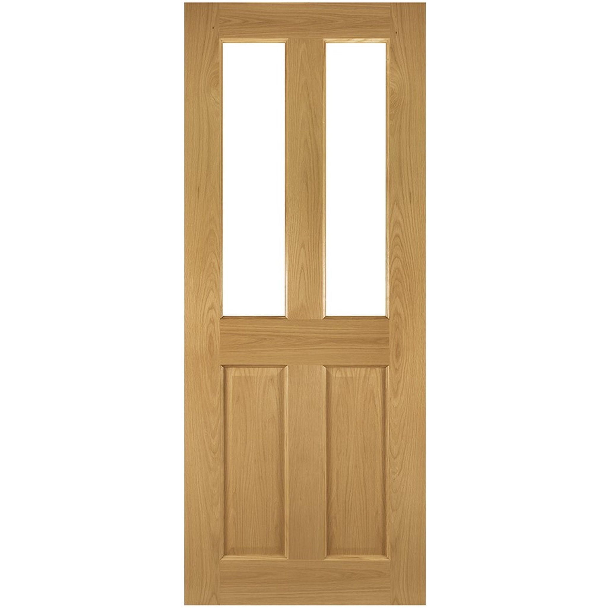 An image of Bury Prefinished Oak Glazed FD30 Fire Door | UK Oak Doors - 1981 x 838 x 45mm