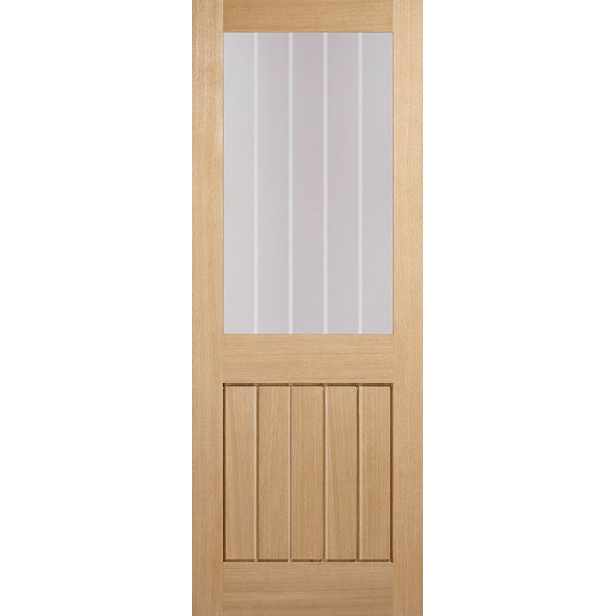 An image of Mexicano Half Light Clear Glazed Door | UK Oak Doors - 1981 x 686 x 35mm