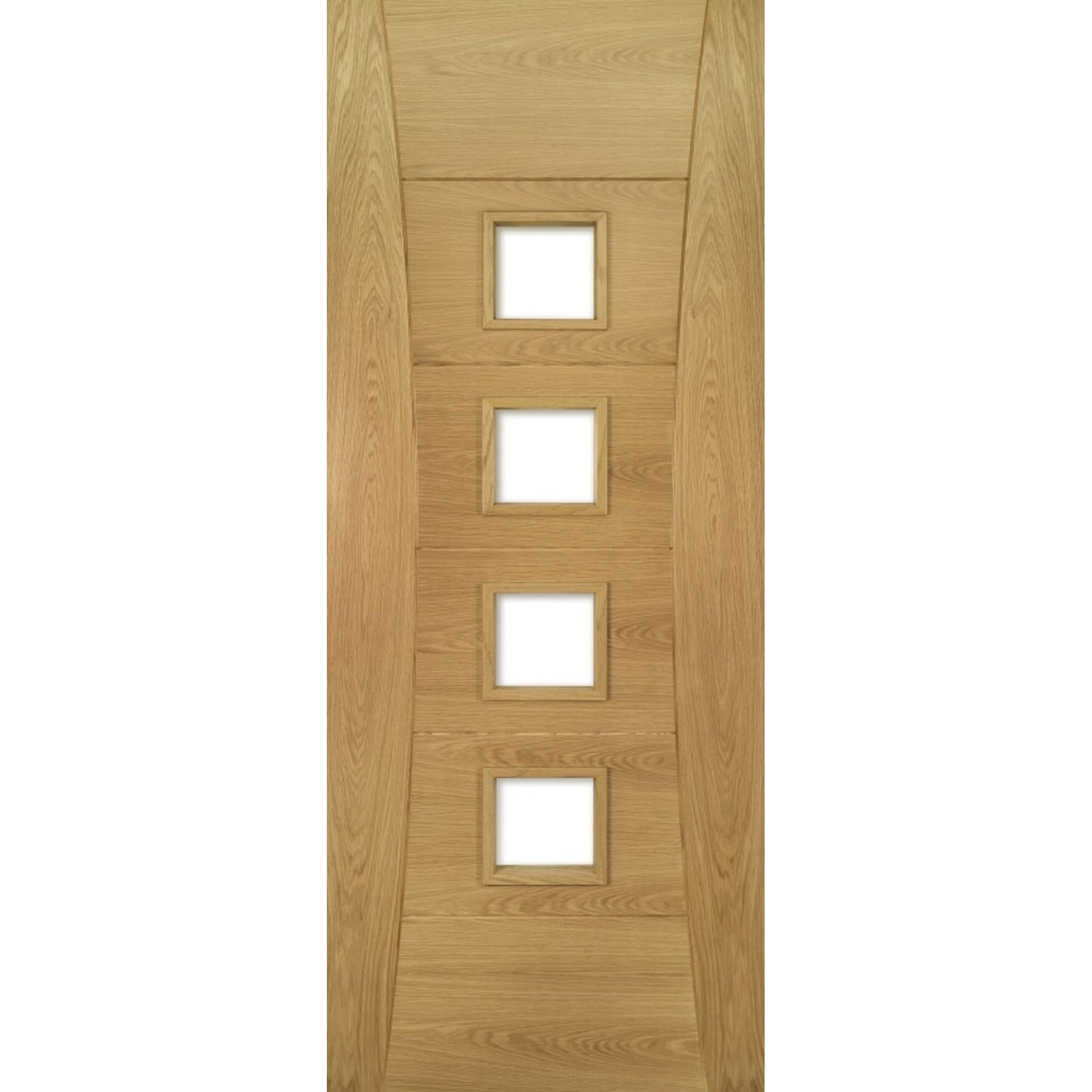An image of Pamplona Glazed Prefinished Oak Fire Door | UK Oak Doors - 1981 x 686 x 45mm