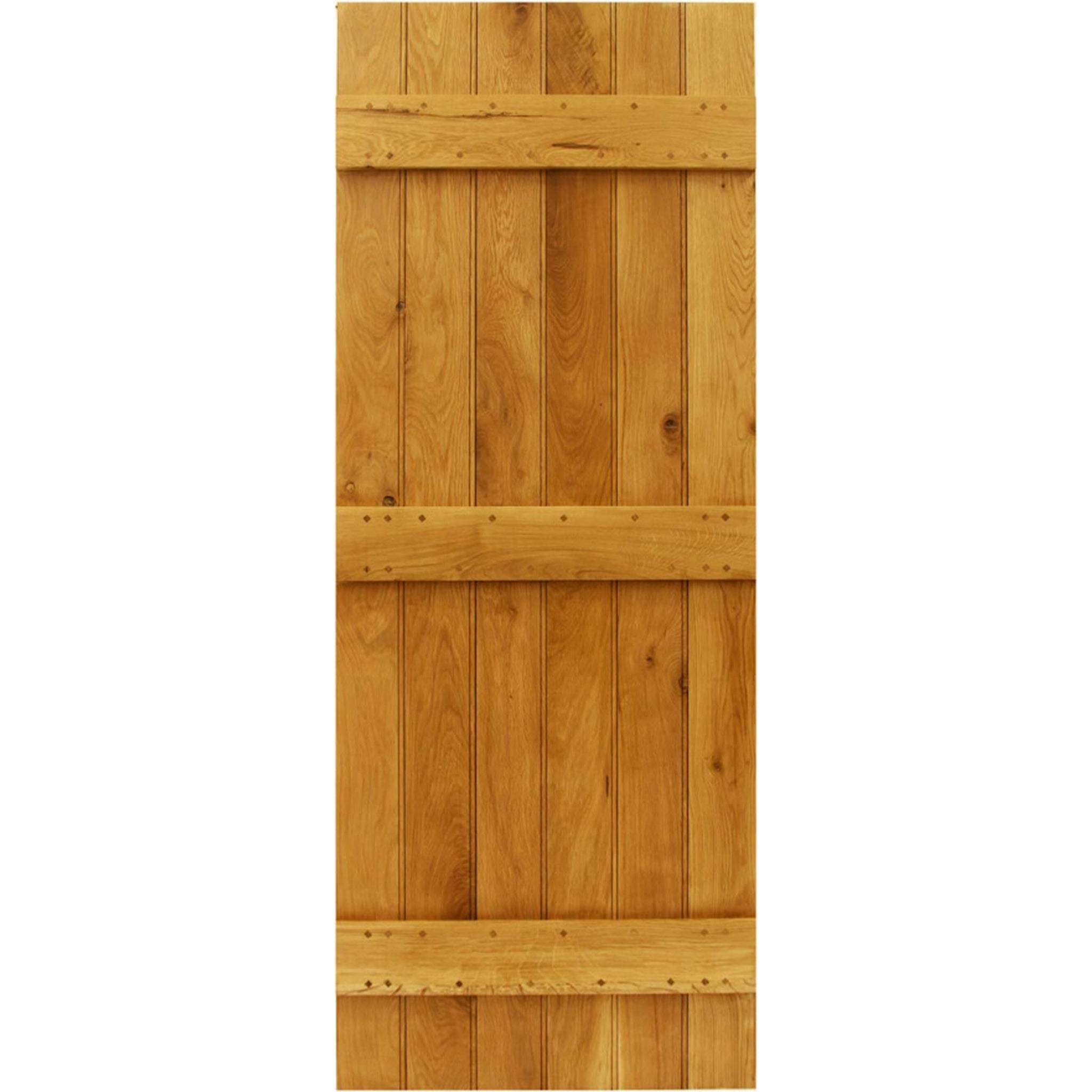 An image of Bespoke Solid Oak Ledge With Optional Braces Door | UK Oak Doors - Bespoke