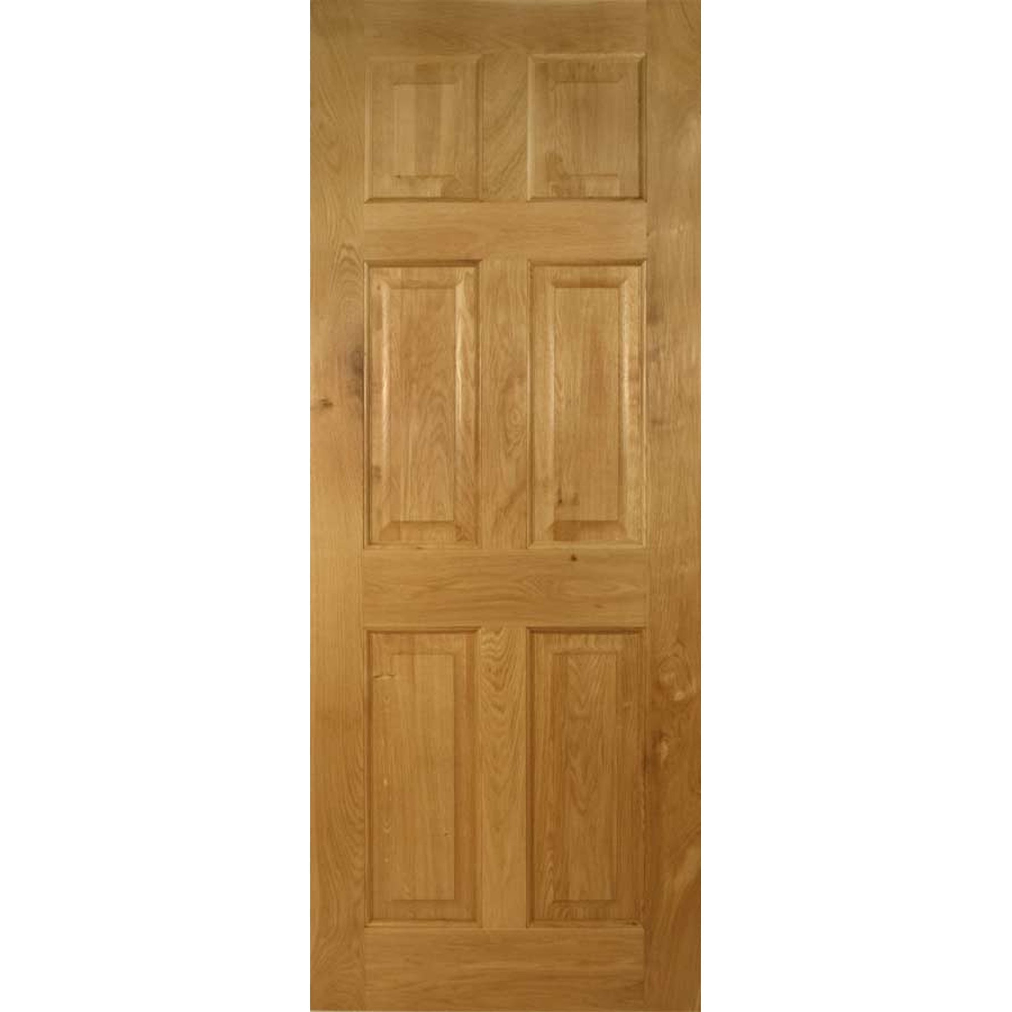 An image of Victorian 6 Panel Solid Oak Door | UK Oak Doors - 1981 x 762 x 35mm / Unfinished