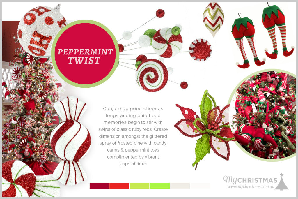Christmas trend board for 2015 - Peppermint Twist