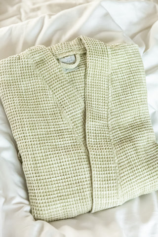 Sage Green Waffle Robe