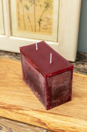 Rectangular Candle - Bordeaux No.04b - 13cm x 16cm