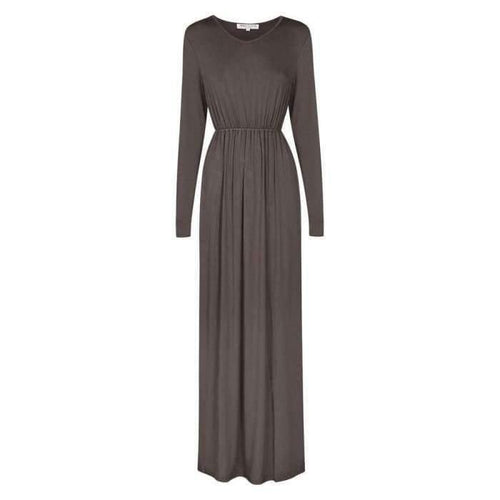 Baby Doll Maxi Modal Jersey Dress | Charcoal exclusive at Divinity
