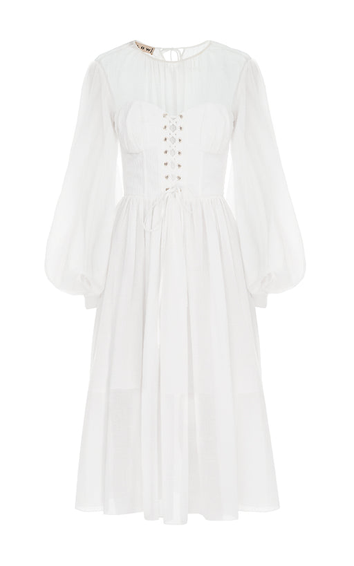 long sleeve cotton dress