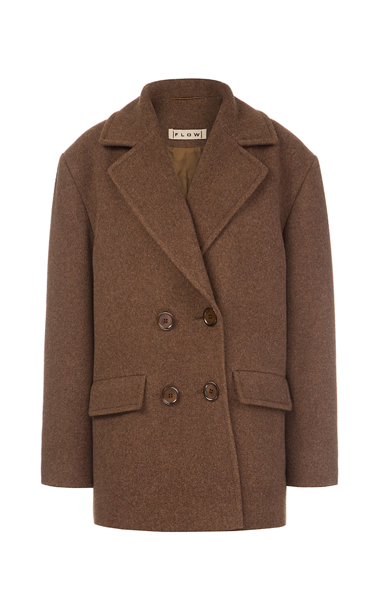 Brown Woolen Overcoat — FLOW THE LABEL