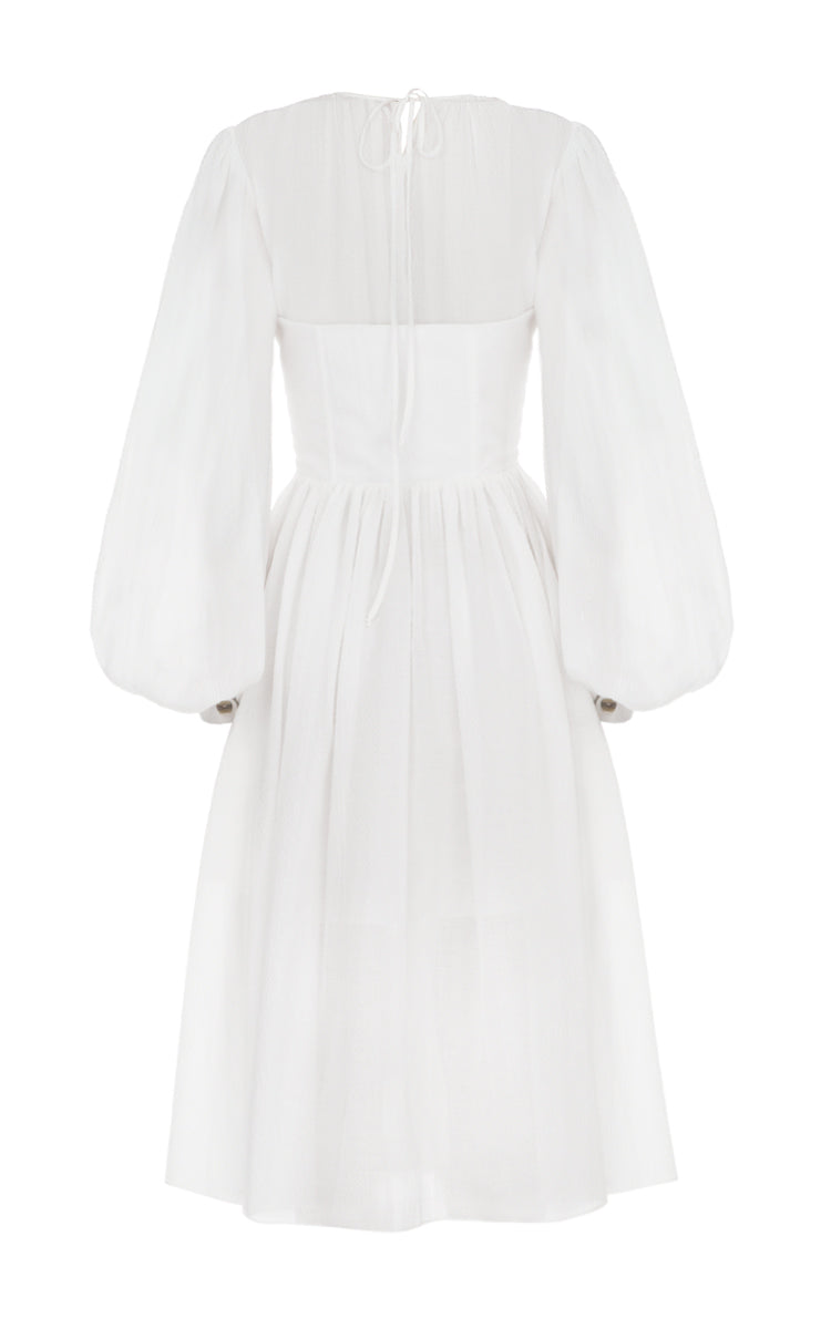 Long Sleeve Cotton Corset Dress — FLOW THE LABEL