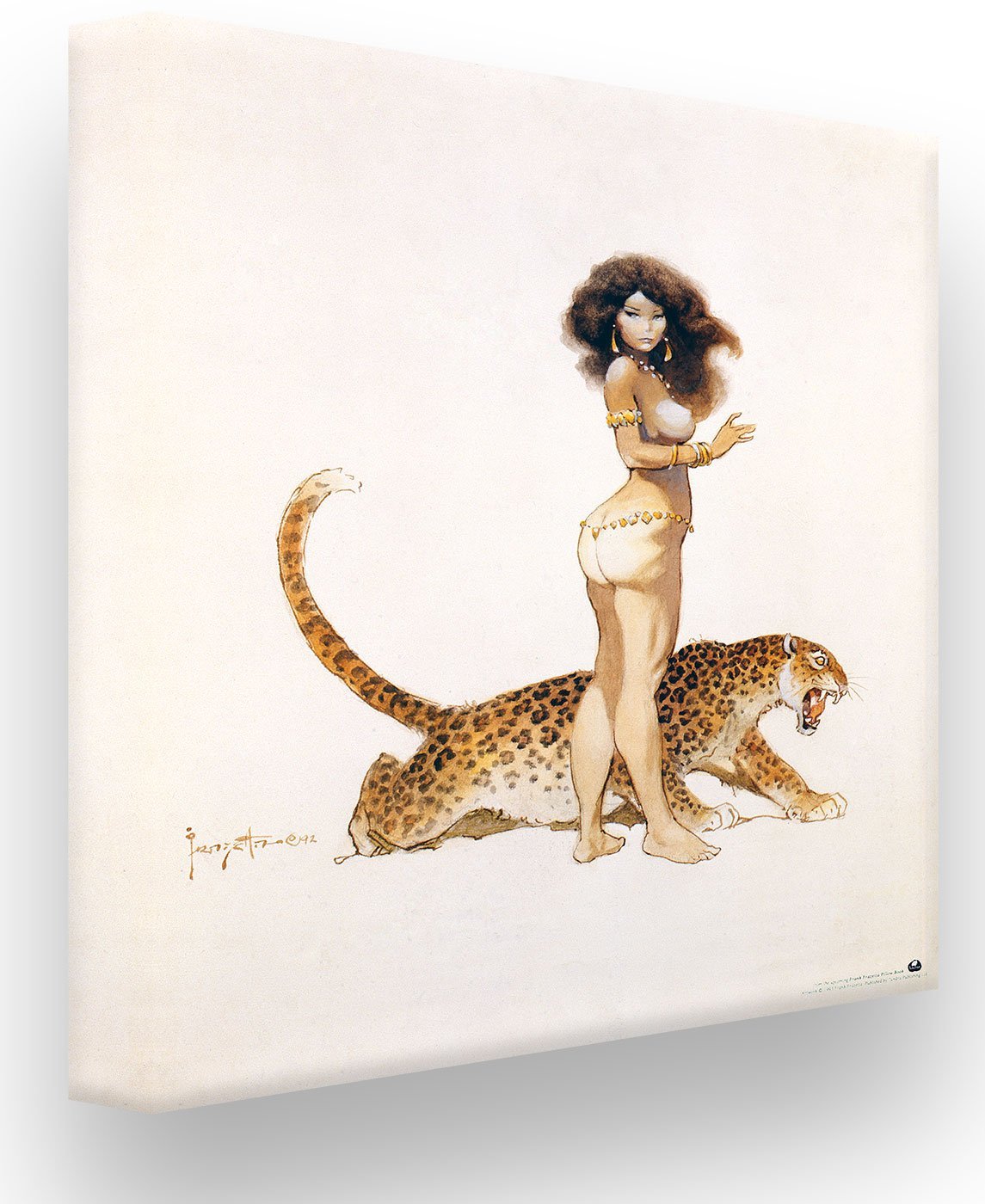 Леопард и девочка картина