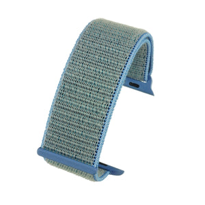 Apple iWatch Watch Strap Blue Hook and Loop Wrap around Fabric 38mm and 42mm