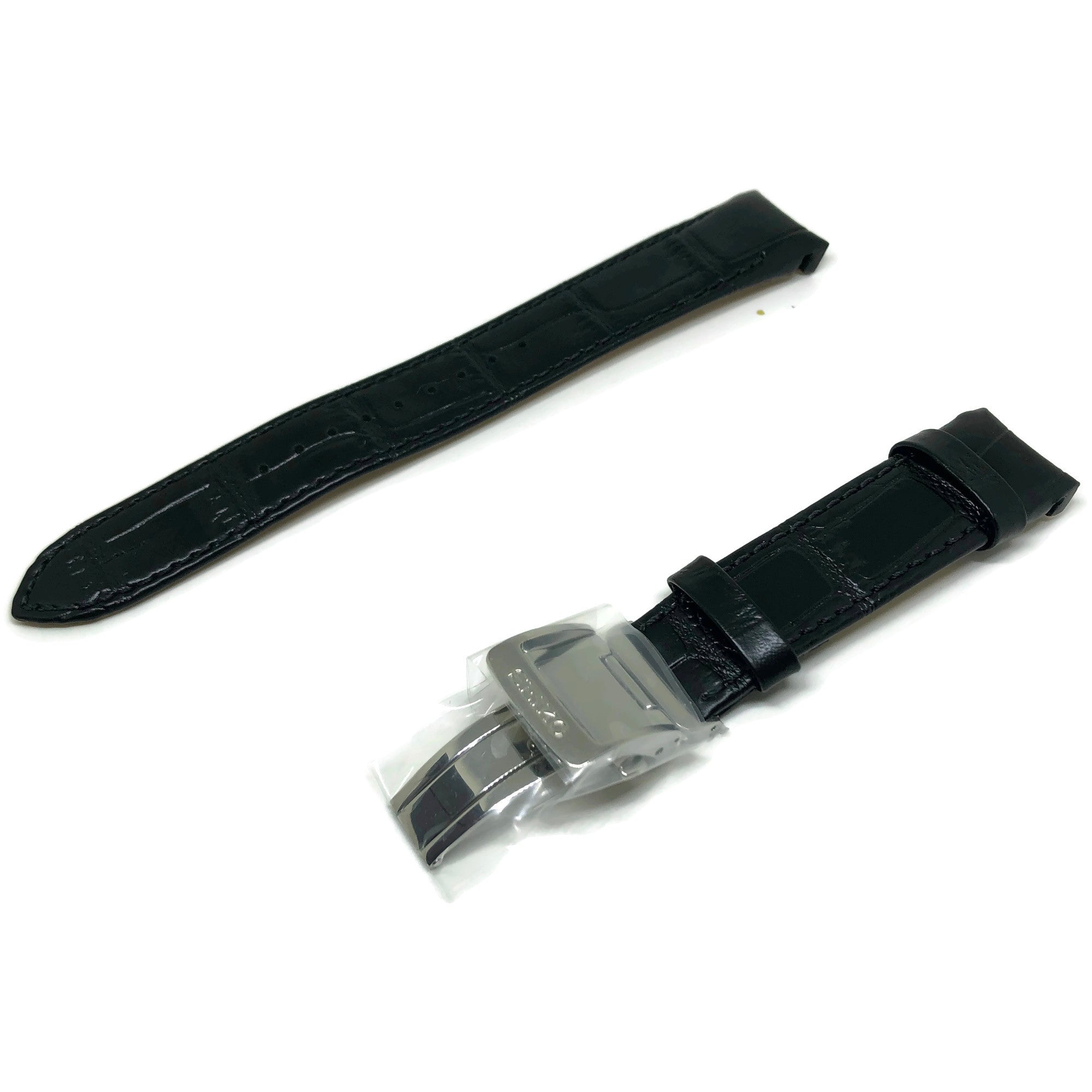 Authentic Seiko Watch Strap 20mm Alligator Grain Calf Leather Black – Watch  and Clock Parts Ltd