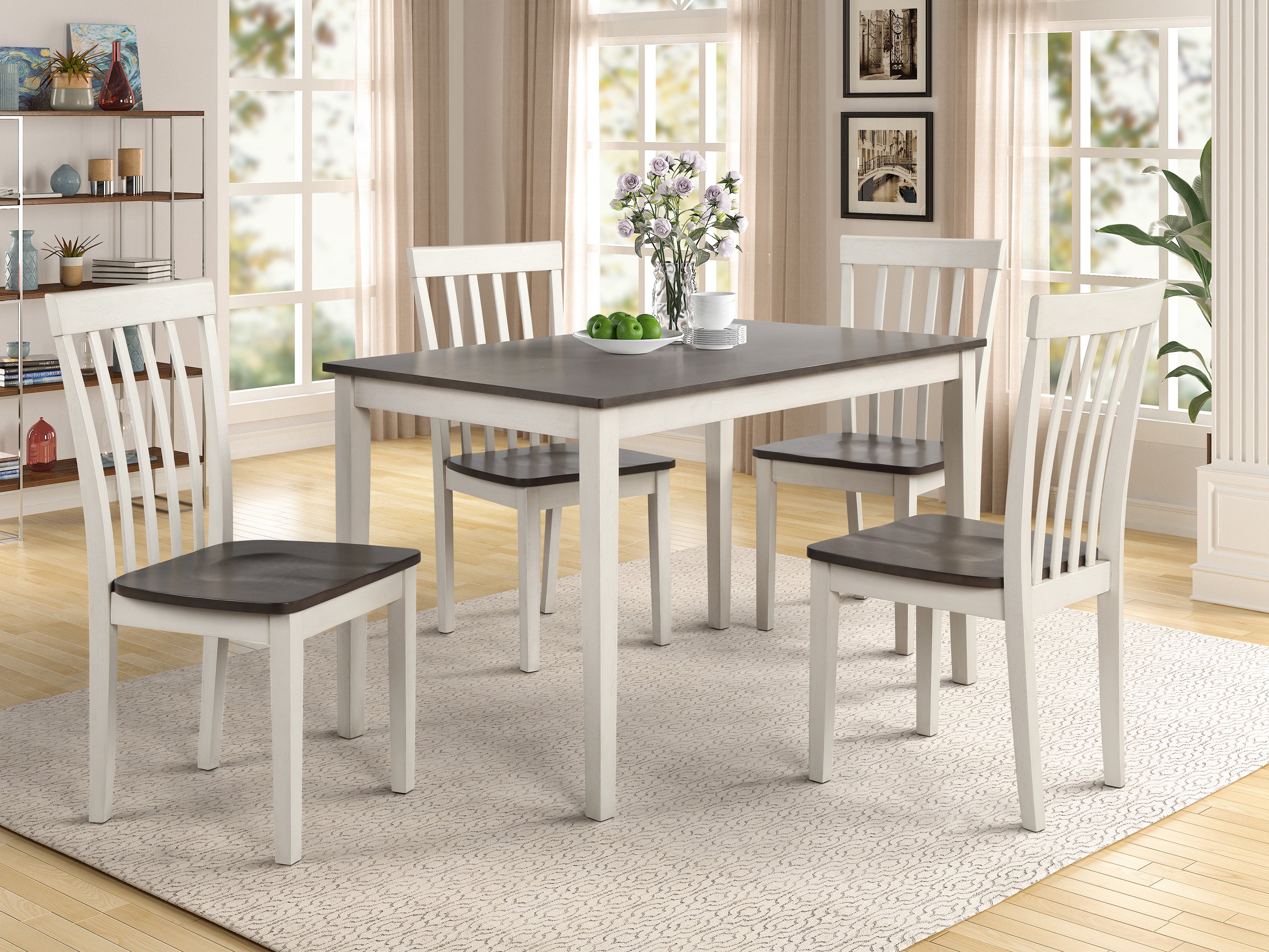 Farmhouse White and Gray Dinette Set | My Furniture Place