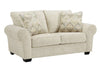Easy Breezy Ivory and Soft Blue Sofa and Loveseat