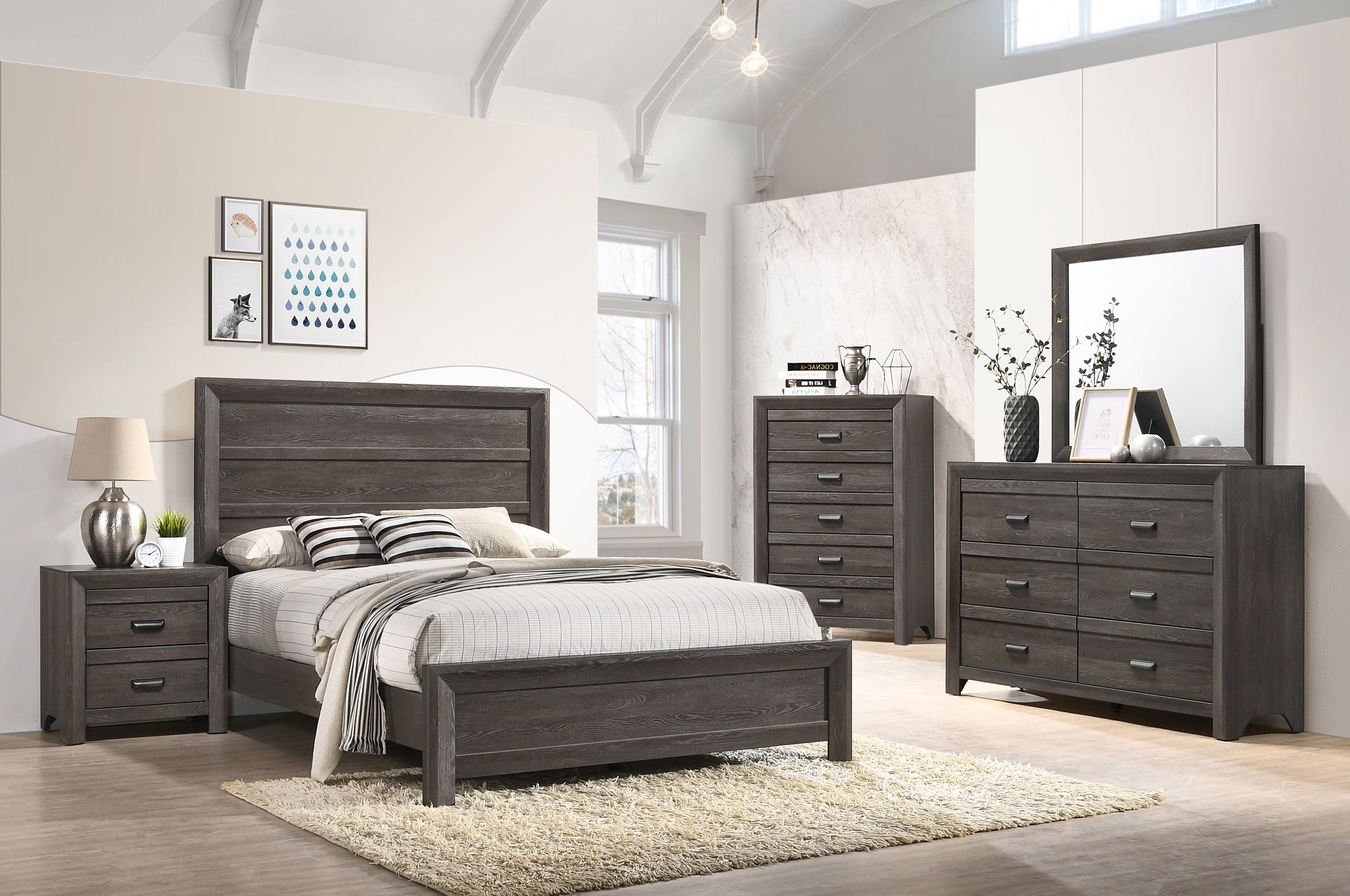 gray king bedroom furniture set