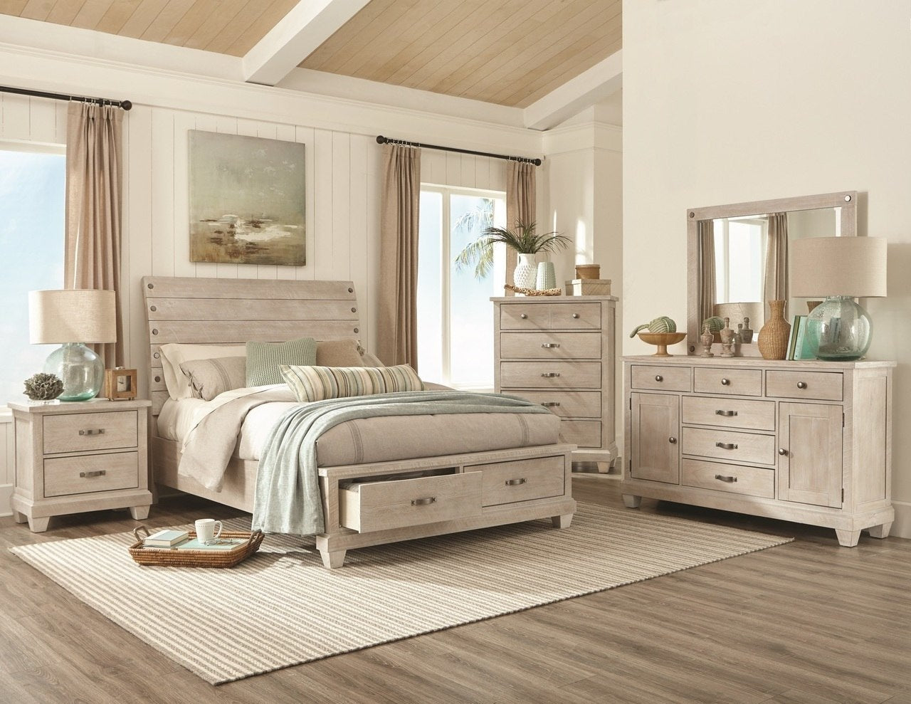 vintage white wood bedroom furniture